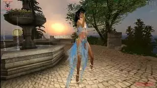 إباحي قاسي: راقصة شرقية زرقاء وقضيبان بي بي سي في مثلث جنسي