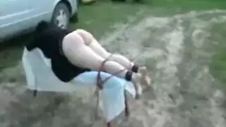 زلمة يربط البنت ونيكه مع ضرب على أوجهون ونيكه